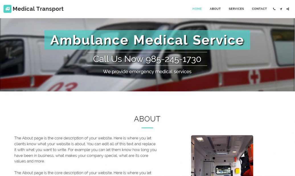 δωρεάν ιστοσελίδα κλινική, ασθενοφόρα, νοσοκομείο